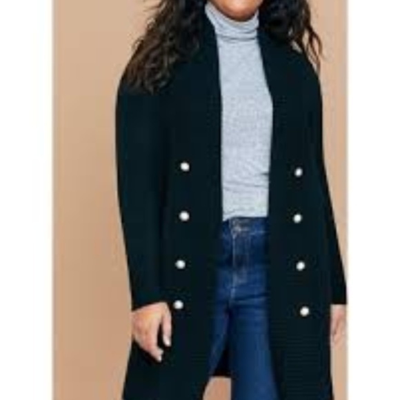 Talbots Sweaters - Talbots Navy Blue Long Cardigan Sweater Jacket L